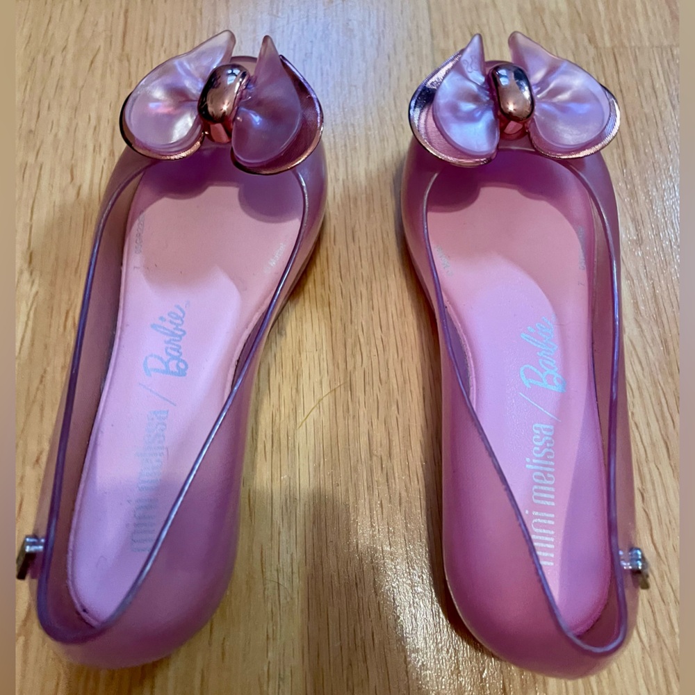 Mini Melissa pink Barbie jelly flats - Picture 2 of 6